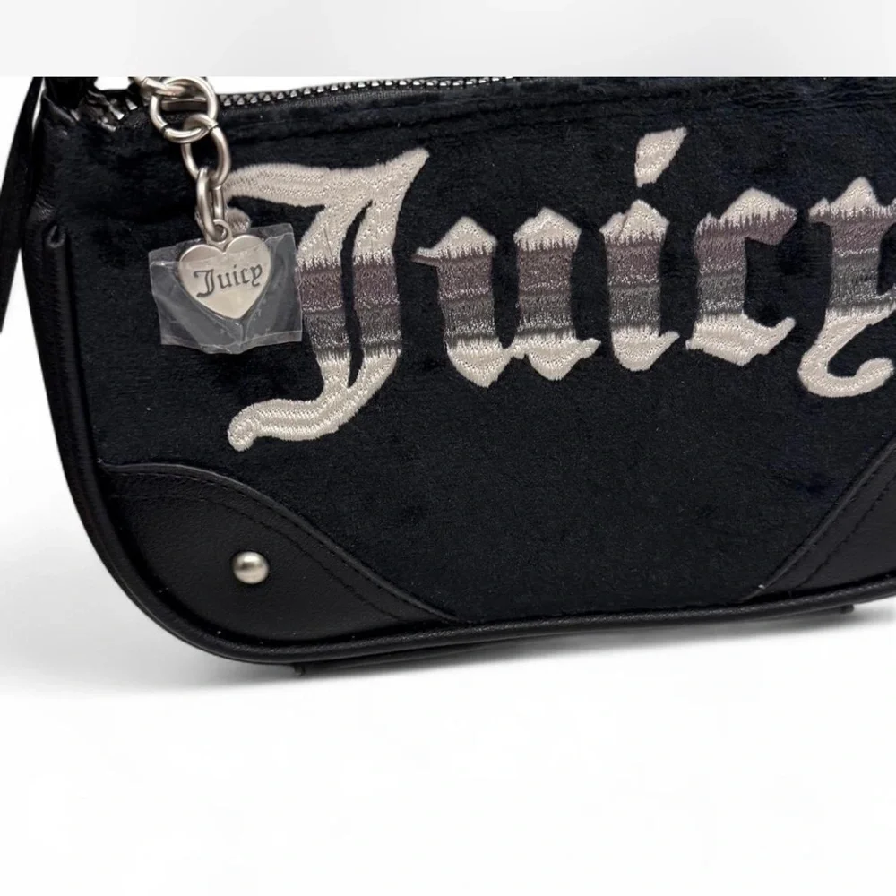 NEW Juicy Couture Black and Silver Shoulder Bag